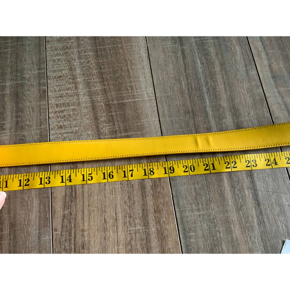 Falari 100% Genuine Leather Yellow Belt Size L - Picture 4 of 7